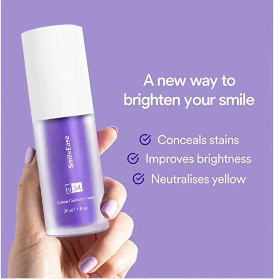 Lavender Smile Whitening Toothpaste in plastic bottle for stain concealment and brightness improvement