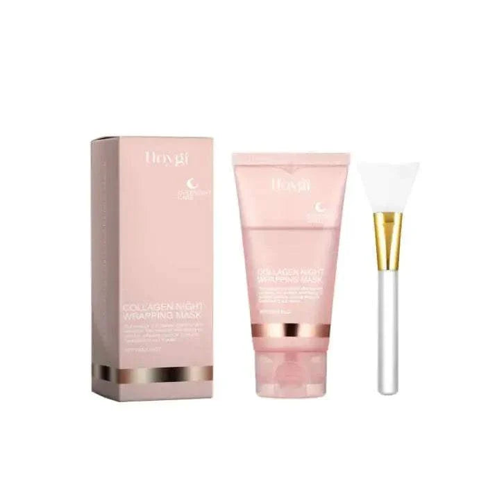 Radiant Skin Collagen Mask with peel-off formula, collagen, hydrating ingredients, and applicator brush for firm and radiant skin