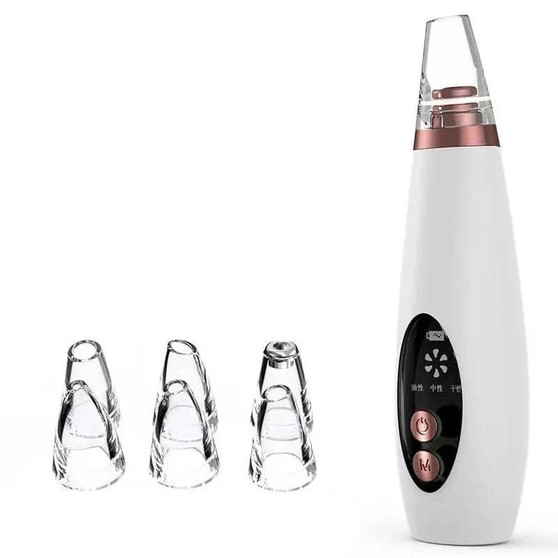 USB Rechargeable Blackhead Remover Vacuum with multiple suction levels and compact design for easy skincare.
