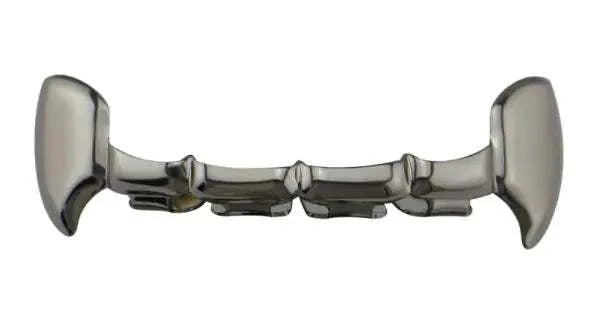 Silver gold bucktooth caps grillz for teeth with hip-hop style and durable metal alloy design