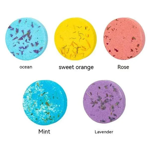 Spa Essence Bath Salts in five scents - Lavender, Rose, Sweet Orange, Ocean, and Mint, 30g aromatherapy bath tablets for all skin types