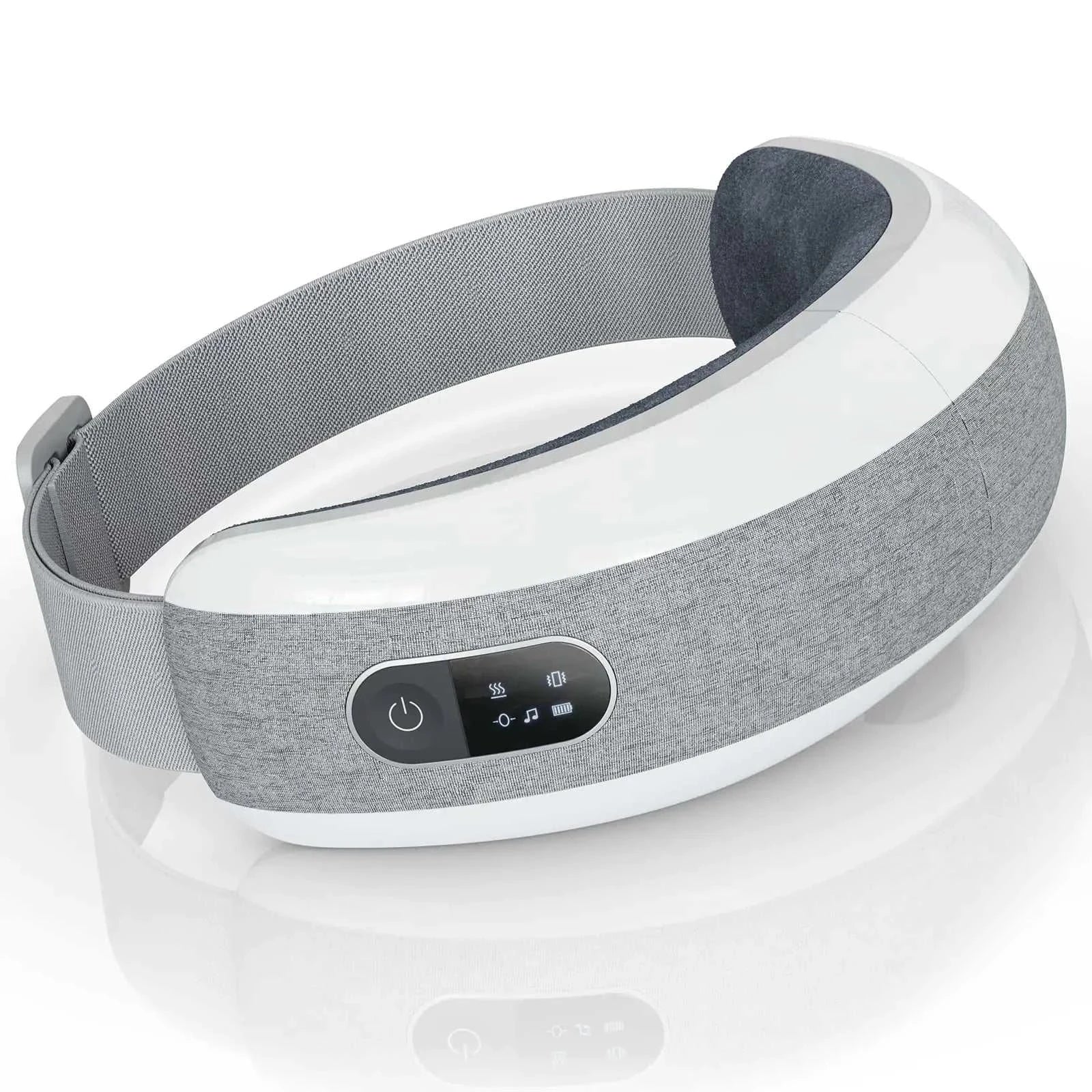 SootheEye Pro Massager with heat, music, adjustable headband, Bluetooth, and multiple massage modes for eye relief
